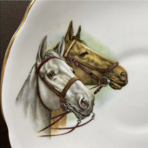 Tea Cup And Saucer Father Horses Duchess Bone China England Large Size - Picture 3 of 12